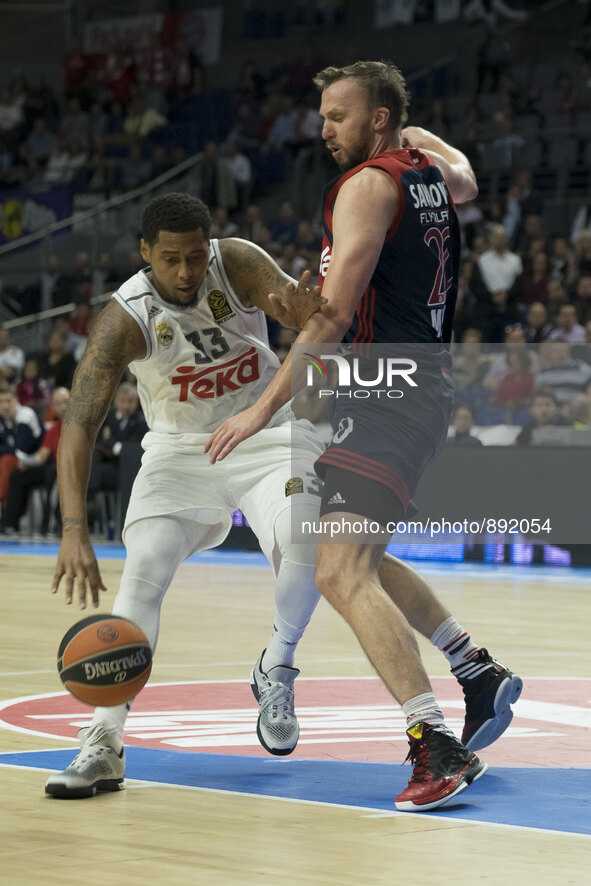 Thompkinp of Real Madrid in action during the Turkish Airlines Euroleague Basketball Regular Season date 4 game between Real Madrid v FC Bay...
