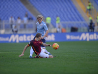 Dusan Basta and Lukas Digne during the Italian Serie A football match A.S. Roma vs S.S. Lazio at the Olympic Stadium in Rome, on november 08...