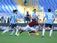 during the Italian Serie A football match A.S. Roma vs S.S. Lazio at the Olympic Stadium in Rome, on november 08, 2015. (