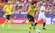 Jude Bellingham of Borussia Dortmund runs with the ball during the UEFA Champions League G...