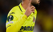 Alex Baena of Villarreal CF celebrates after scoring their side's first goal during the UE...