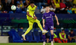 Johan Mojica (L) of Villarreal CF heads the ball next to Georg Teigl of FK Austria Wien du...