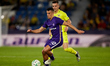 Manfred Fischer (L) of FK Austria Wien competes for the ball with Lo Celso of Villarreal C...