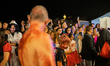People walk through the streets of Sitges dressed as zombies during the Sitges Zombie Walk...
