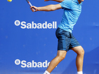 BARCELONA-SPAIN -24 April: Thiem in the  match between Giraldo and D. Thiem, for the 1/8 final of the Barcelona Open Banc Sabadell, 62 Trofe...