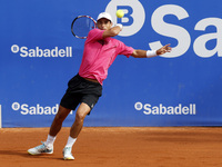 BARCELONA-SPAIN -24 April: Giraldo in the match between Giraldo and D. Thiem, for the 1/8 final of the Barcelona Open Banc Sabadell, 62 Trof...