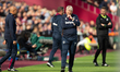 West Ham manager Moyes gestures during the Premier League match between West Ham United an...