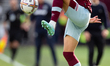 Aaron Cresswell of West Ham controls the ball during the Premier League match between West...