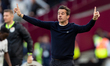 Marco Silva of Fulham gestures during the Premier League match between West Ham United and...