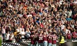 Michail Antonio of West Ham celebrates after scoring during the Premier League match betwe...