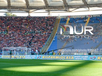 Supporters As Roma during the Italian Serie A football match A.S. Roma vs S.S. Lazio at the Olympic Stadium in Rome, on november 08, 2015. (