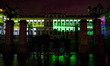 The audiovisual 3d mapping show of the Kernel Festival on the facade of the Villa Reale on...