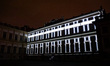 The audiovisual 3d mapping show of the Kernel Festival on the facade of the Villa Reale on...