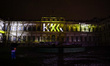 The audiovisual 3d mapping show of the Kernel Festival on the facade of the Villa Reale on...
