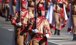 Troops march during a military parade on the national holiday known as "Dia de la Hispanid...