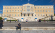 The Greek Parliament or Hellenic Parliament, the Old Royal Palace as seen in Athens during...