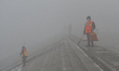 Heavy smog and rime hit Harbin city of China on October 11 2015.According to the meteorolo...