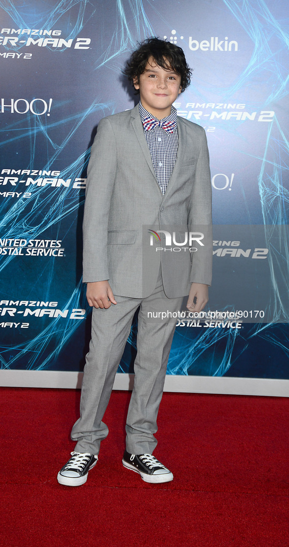 Noah Lomax attends the Premiere of " The Amazing Spider-Man 2" on April 24, 2014 at The Ziegfeld Theatre in New York City, NY, USA.