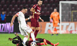 Adnan Aganovic and Nana Boateng in action during Romania Superliga 1: CFR Cluj vs Sepsi OS...