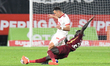 Radoslav Dimitrov (L) and Nana Boateng (R) in action during Romania Superliga 1: CFR Cluj...