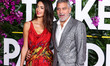 Lebanese-British barrister Amal Alamuddin Clooney wearing an Alexander McQueen dress and h...