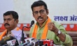 Jaipur: BJP MP Rajyavardhan Singh Rathore addresses a press conference over law and order...