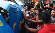 MANILA, Philippines - Members of militant group League of Filipino Students (LFS) from var...