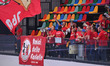 Fans of E-Work Busto Arsizio during the Volleyball Italian Serie A1 Women match Il Bisonte...