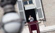 Pope Francis delivers his angelus blessing to the faithful gathered in St. Peter's Square...