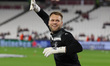 Nicolai Larsen of Silkeborg IF during the pre-match warm-up during the UEFA Europa Confere...