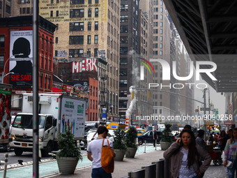 Busy street at Midtown Manhattan, New York, United States, on October 26, 2022. (