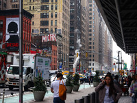 Busy street at Midtown Manhattan, New York, United States, on October 26, 2022. (