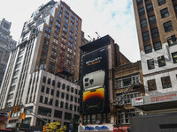 IPhone 14 Pro ad is seen in New York, United States, on October 26, 2022. (