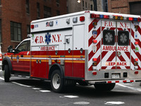 FDNY ambulance is seen in New York, United States, on October 26, 2022. (
