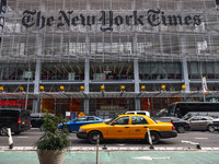 The New York Times building in New York, United States, on October 26, 2022. (