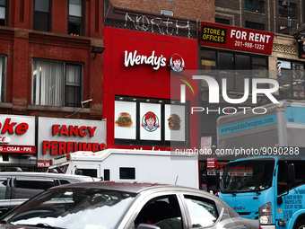 Wendy's restaurant at Midtown Manhattan in New York, United States, on October 26, 2022. (