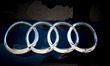 Logo of Audi. Audi AG is a German automotive manufacturer of luxury vehicles headquartered...