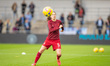 Niamh Fahey of Liverpool FC warms up during the Barclays FA Women's Super League match bet...