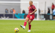Eartha Cumings of Liverpool FC warms up during the Barclays FA Women's Super League match...