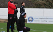 Ed Jackson-Sankey manager of Maidenhead United Women (Black and White hat)during The FA Wo...