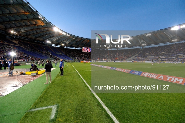 Rome, Italy - 25th Apr, 2014. Stadio Olimpico Football / Soccer Italian Serie A match between AS Roma and AC Milan at Stadio Olimpico in Rom...