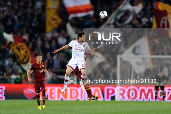Rome, Italy - 25th Apr, 2014. Kaka'  during Football / Soccer Italian Serie A match between AS Roma and AC Milan at Stadio Olimpico in Rome,...