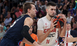 Jan Vesely and Dusan Miletic during the match between FC Barcelona and Basket Girona, corr...