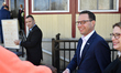 Dem. Gubernatorial nominee Josh Shapiro arrives as prominent members Democratic Party gath...