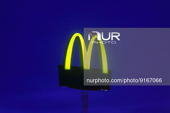 McDonald's logo sign is seen in Krakow, Poland on November 4, 2022. 