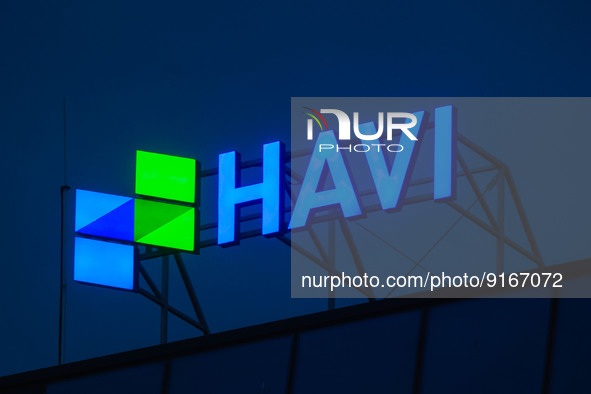 HAVI logo sign is seen on a buildung in Krakow, Poland on November 4, 2022. 
