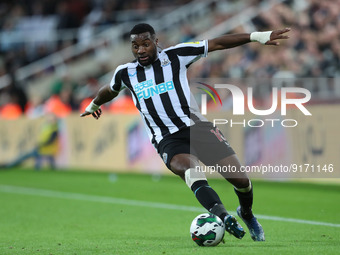 Newcastle United's Allan Saint-Maximin in action during the Carabao Cup Third Round match between Newcastle United and Crystal Palace at St....