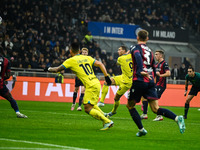 Goal Edin Dzeko of Inter Fc during the Italian Serie A tootball match between Inter FC Internazionale and Bologna Fc on  November 9, 2022 at...