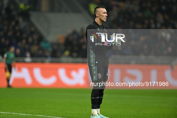 Lukasz Skorupski of Bologna Fc during the Italian Serie A tootball match between Inter FC Internazionale and Bologna Fc on  November 9, 2022...