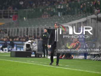 Coach Simone Inzaghi Inter Fc during the Italian Serie A tootball match between Inter FC Internazionale and Bologna Fc on  November 9, 2022...